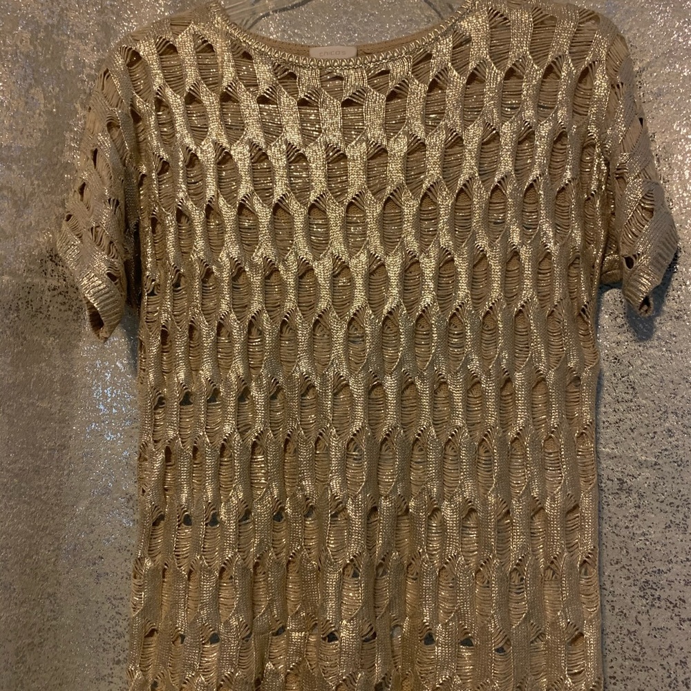 Chico gold metallic sweater